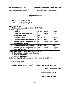 Đồ án Tính toán và thiết kế hộp số cho ôtô UAZ – 31512