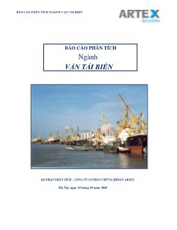 Báo cáo Ngành vận tải biển