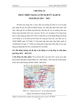 Báo cáo Nghiệm thu - Nghiên cứu hoàn thiện và phát triển mạng lưới tuyến xe buýt ở thành phố Hồ Chí Minh - Chương 15: Phát triển mạng lưới xe buýt