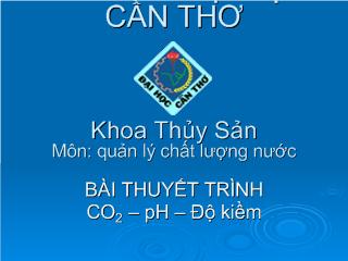 Bài giảng Co2 ph độ kiềm