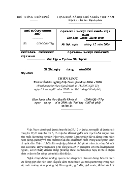 Đề tài Chiến lược Phát triển lâm nghiệp Việt Nam giai đoạn 2006 - 2020