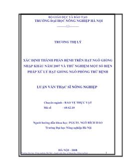 Đề tài Nghiên cứu nguyên nhân năng suất ngô còn thấp, biện pháp giải quyết năng cao năng suất ngô Việt Nam