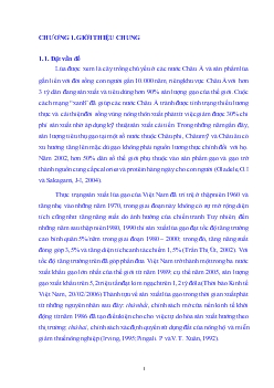 Đề tài Phân tích tác động của khoa học kỹ thuật đến hiệu quả sản xuất lúa tại 2 địa bàn- Cần Thơ và Sóc Trăng