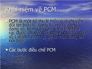 Bài giảng Điều chế PCM
