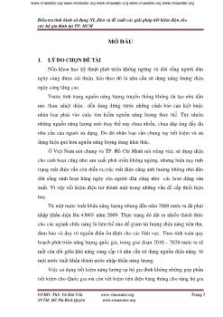 Đề tài Điều tra tình hình sử dụng năng lượng điện và đề xuất các giải pháp tiết kiệm điện cho các hộ gia đình tại thành phố HCM