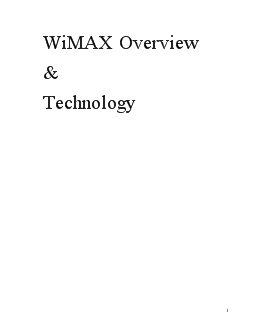 Đề tài Kỹ thuật WiMAX