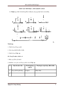 Đồ án Môn học Điều khiển Logic cân băng định lượng
