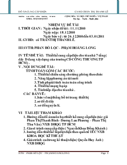Đồ án Thiết kế cung cấp điện cho tòa nhà 7 tầng