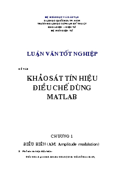 Đồ án Thiết kế khảo sát tín hiệu dùng matlap