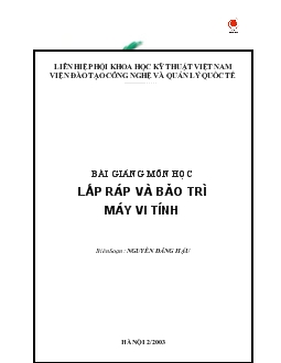 Giáo trình sửa chữa lắp ráp máy tính