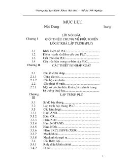 Đồ án Nghiên cứu ứng dụng PLC trong điều khiển tự động máy xấn tôn
