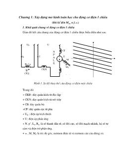 Đề tài Điều chỉnh tự động truyền động điện