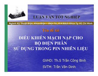 Luận văn Điều khiển mạch nạp cho bộ điện phân sử dụng trong pin nhiên liệu