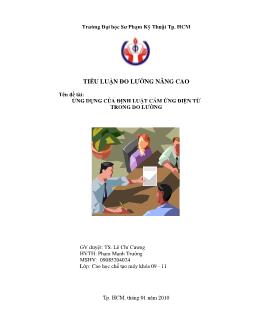 Tiểu luận Ứng dụng của định luật cảm ứng điện từ trong đo lường