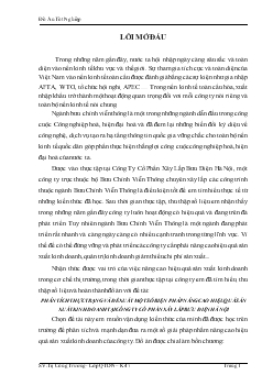 Đề tài Phân tích thực trạng và đề xuất một số biện pháp nâng cao hiệu quả sản xuất kinh doanh tại công ty cổ phần xây lắp bưu điện Hà Nội
