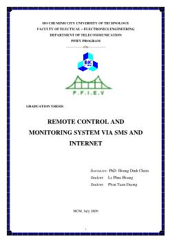 Remote control and monitoring system via sms and internet