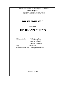 Đồ án Môn học hệ thống nhúng