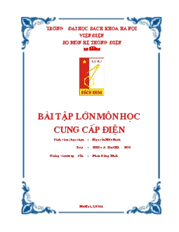 Đồ án Thiết kế hệ thống cung cấp điện cho nhà máy cơ khí công nghiệp số 8 với tổng công suất 30.000kW và 10 phân xưởng
