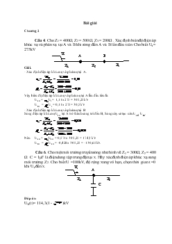 Đề tài Bài tập và lời giải kỹ thuật cao áp