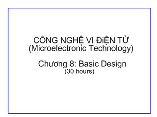 Đề tài Công nghệ vi điện tử (microelectronic technology)