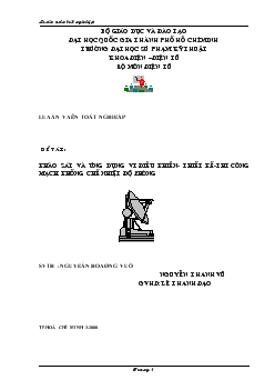 Đề tài Khảo sát và ứng dụng vi điều khiển - Thiết kế - thi công mạch khống chế nhiệt độ phòng