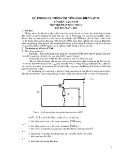 Đề tài Mô phỏng hệ thống truyền động điện nạp từ bộ biến tần PWM