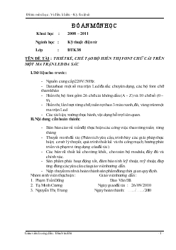 Đề tài Thiết kế, chế tạo bộ hiển thị font chữ cái trên một ma trận Led đa sắc
