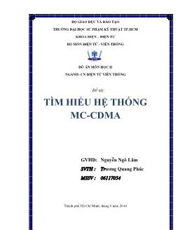 Đề tài Tìm hiểu hệ thống MC - CDMA