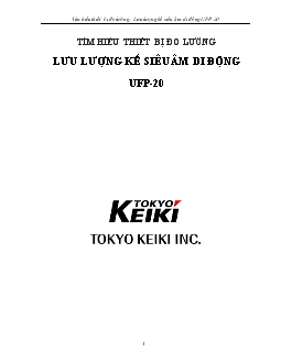 Tìm hiểu thiết bị đo lường - Lưu lượng kế siêu âm di đông UFP - 20