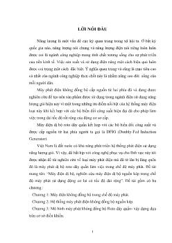 Đề tài Máy điện dị bộ, nghiên cứu máy điện dị bộ nguồn kép trong chế độ máy phát sử dụng động cơ lai có tốc độ dải rộng