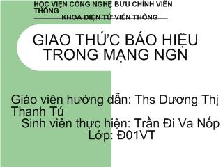 Đề tài Giao thức báo hiệu trong mạng NGN