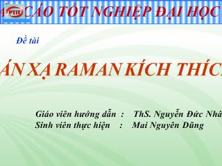 Đề tài Tán xạ Raman kích thích