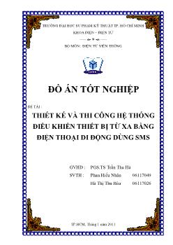 Đề tài Thiết kế và thi công hệ thống điều khiển thiết bị từ xa bằng điện thoại di động dùng sms