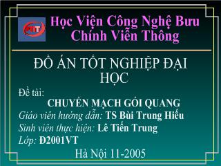 Đồ án Chuyển mạch gói quang