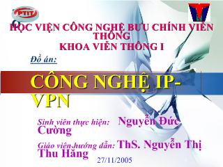 Đồ án Công nghệ IP-VPN