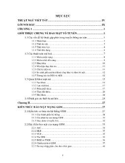 Đồ án Kiến trúc bảo mật mạng GSM, W-CDMA và ứng dụng FPGA trong bảo mật vô tuyến