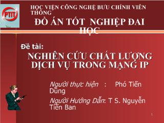 Đồ án Nghiên cứu chất lượng dịch vụ trong mạng IP