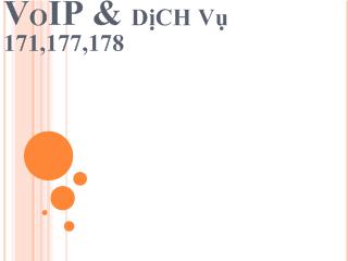 Đề tài VoIP và các dịch vụ 171,177,178