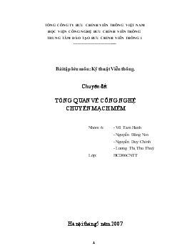 Chuyên đề Tổng quan về công nghệ chuyển mạch mềm