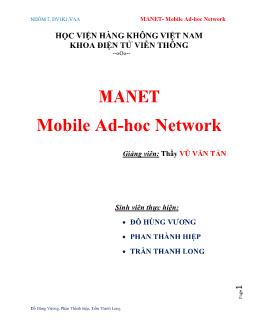 Đề tài Manet Mobile Ad-Hoc Network