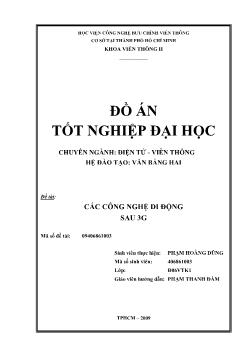 Đồ án Các công nghệ di động sau 3G