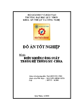 Đồ án Điều khiển công suất trong hệ thống MC-CDMA