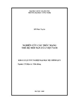 Khóa luận Nghiên cứu cấu trúc mạng thế hệ mới NGN của Việt Nam