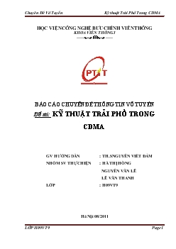 Chuyên đề Kỹ thuật trải phổ trong CDMA