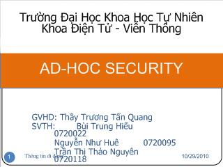 Đề tài Ad-Hoc security