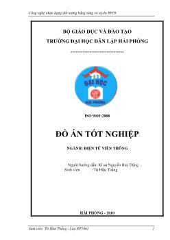 Đề tài Công nghệ nhận dạng đối tượng bằng sóng vô tuyến RFID
