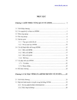 Đề tài Nghiên cứu về OFDM và vấn đề đồng bộ trong hệ thống OFDM và mô phỏng hệ thống OFDM