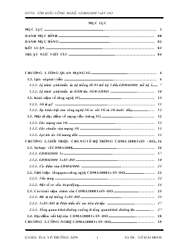 Đồ án Tìm hiểu công nghệ CDMA2000 1XEV-DO