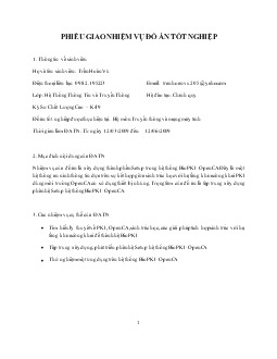Đồ án Xây dựng phân hệ Setup trong hệ thống an ninh dựa trên sinh trắc học BioPKI-OpenCA