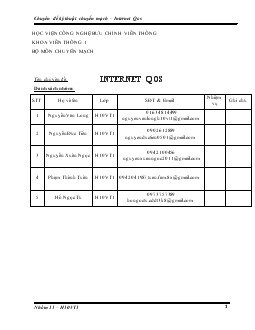 Chuyên đề Qos internet